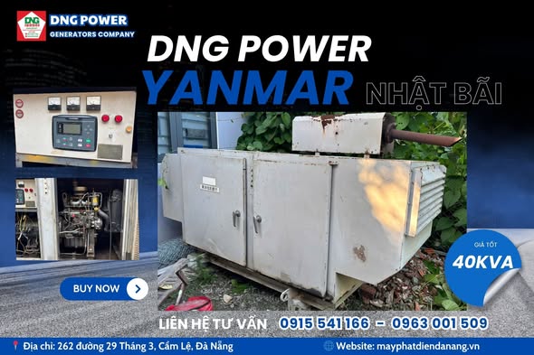 DNG POWER - Sẵn kho máy phát điện Nhật bãi Yanmar 40kvA